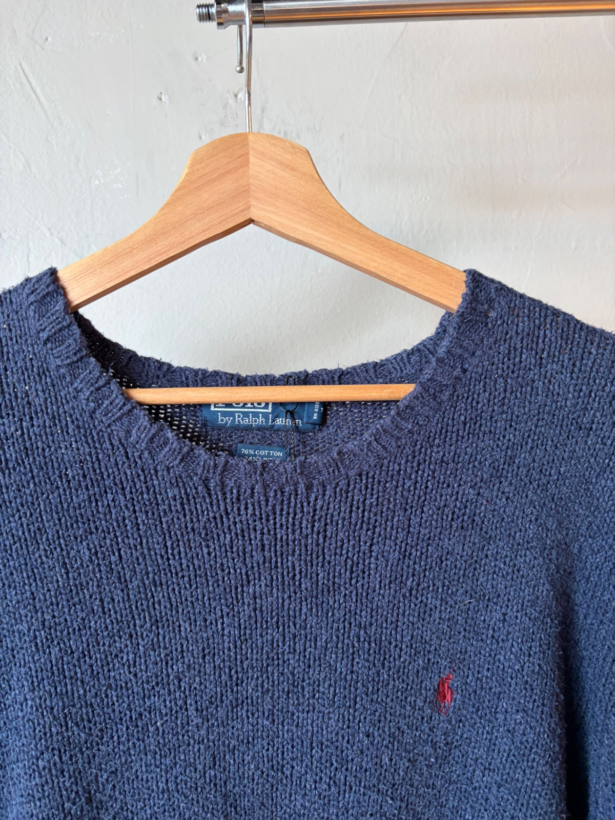 Polo Ralph Lauren Muted Navy Knit Sweater Size XL