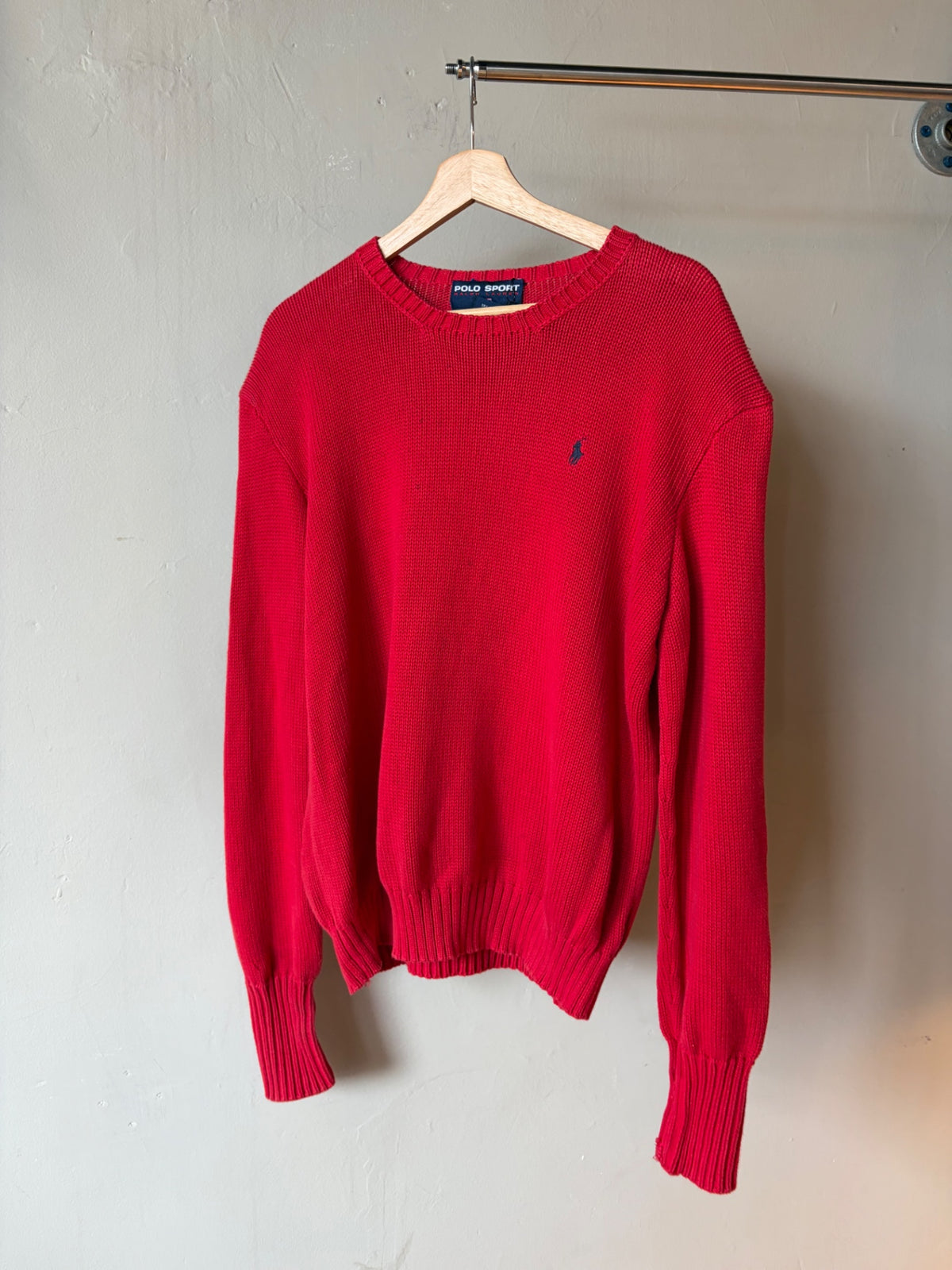 Polo Sport Red Knit Sweater Size L