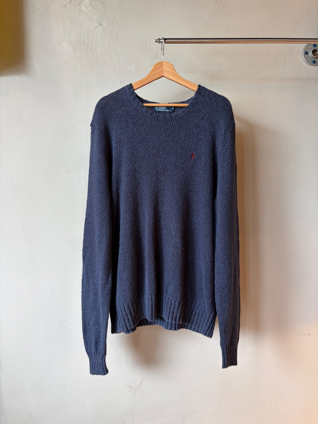 Polo Ralph Lauren Muted Navy Knit Sweater Size XL