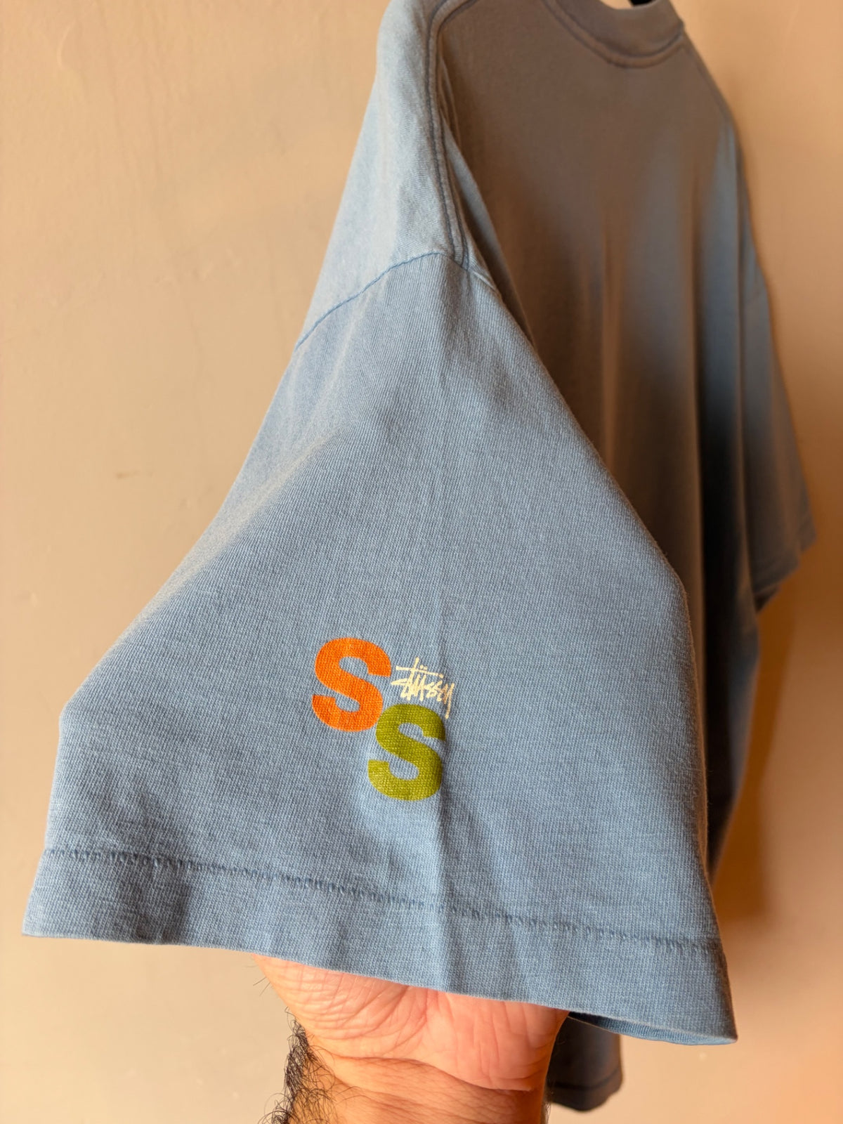 Stussy Interlocking S Light Blue Tee Size XXL