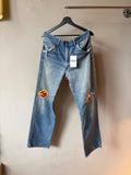 Repaired, Patched Studded 1960s Denim 36x30