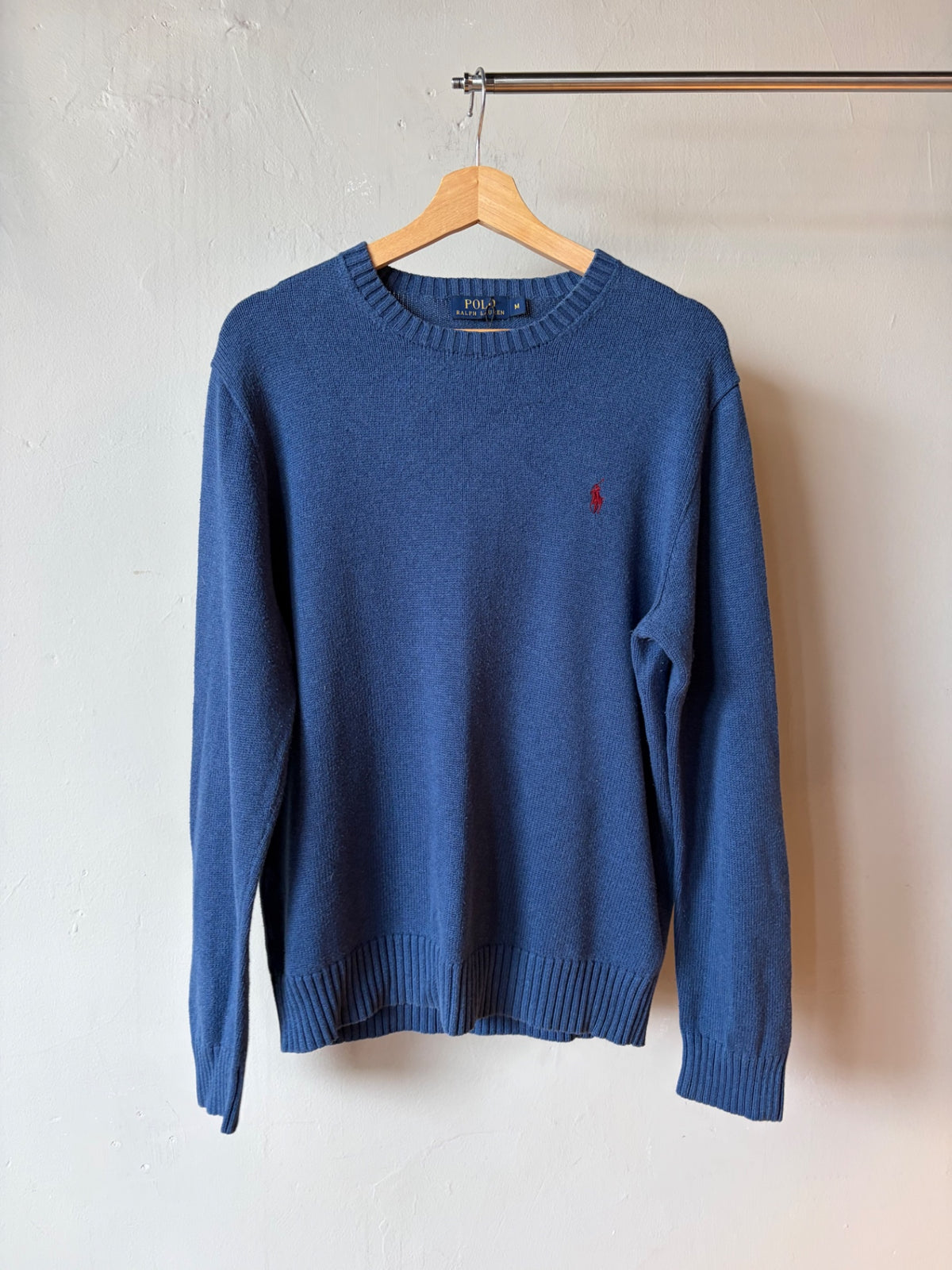 Polo Ralph Lauren Blue Knit Sweater (Yellow Tag) Size M