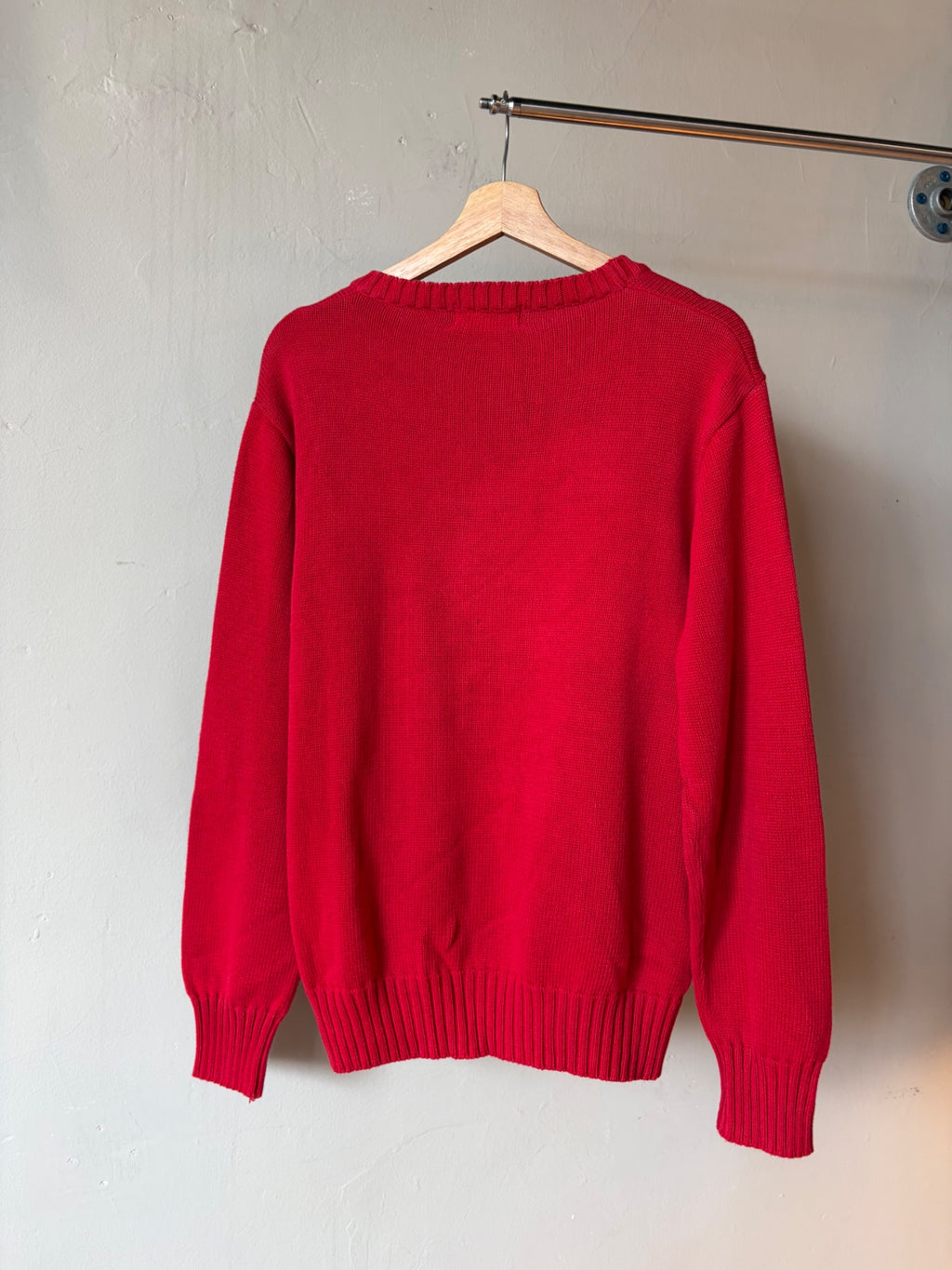 Polo Ralph Lauren Red Knit Sweater Size L