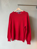 Polo Ralph Lauren Red Knit Sweater Size L