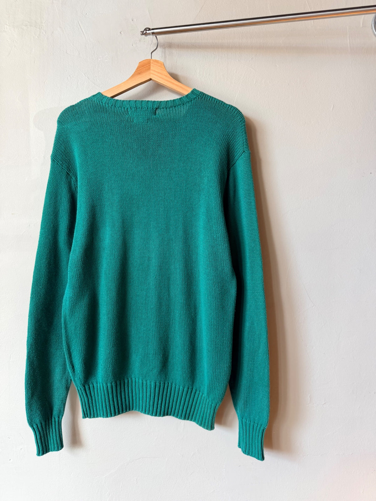 Polo Ralph Lauren Bright Green Knit Sweater Size L