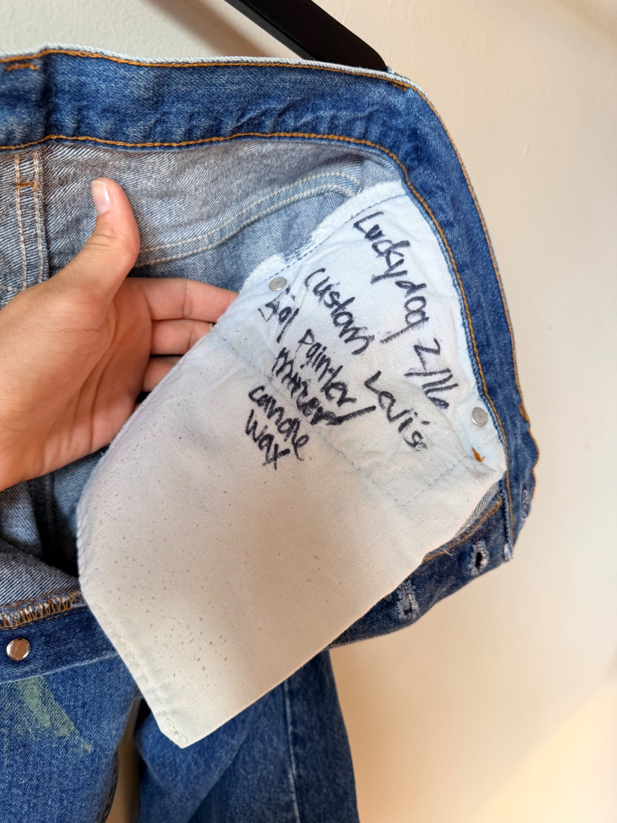 1990s Custom Levis 501 Patchwork Jeans Size 34x32