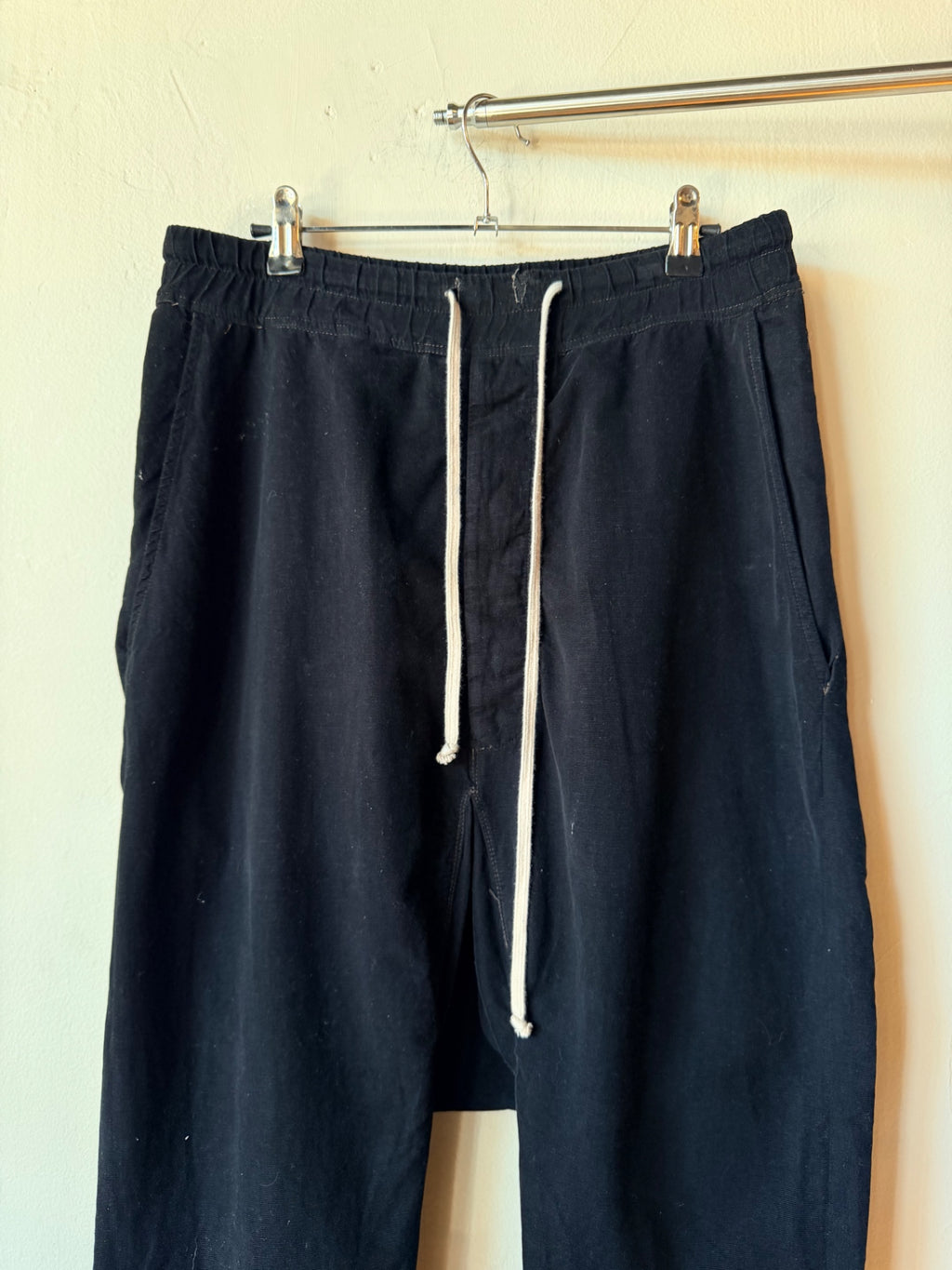 2009 Rick Owens Mainline Cotton Drop Crotch Pants Size XS