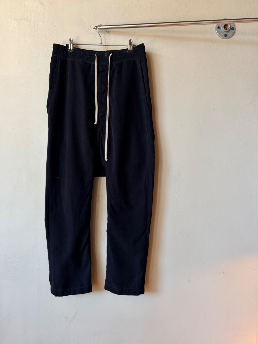 2009 Rick Owens Mainline Cotton Drop Crotch Pants Size XS