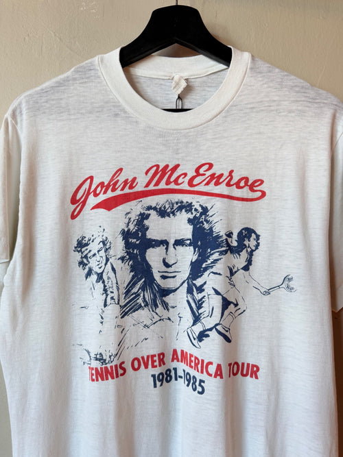 1980s John McEnroe Tennis Player Tee Size L