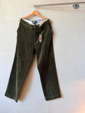 Polo Ralph Lauren Green Cord Trousers Size 35x30