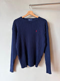 Polo Ralph Lauren Navy Knit Sweater Size Large