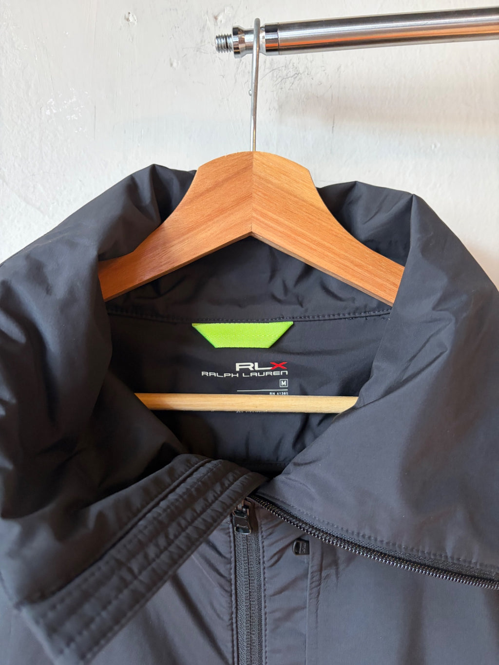 RLX Ralph Lauren Black Windbreaker Size Medium