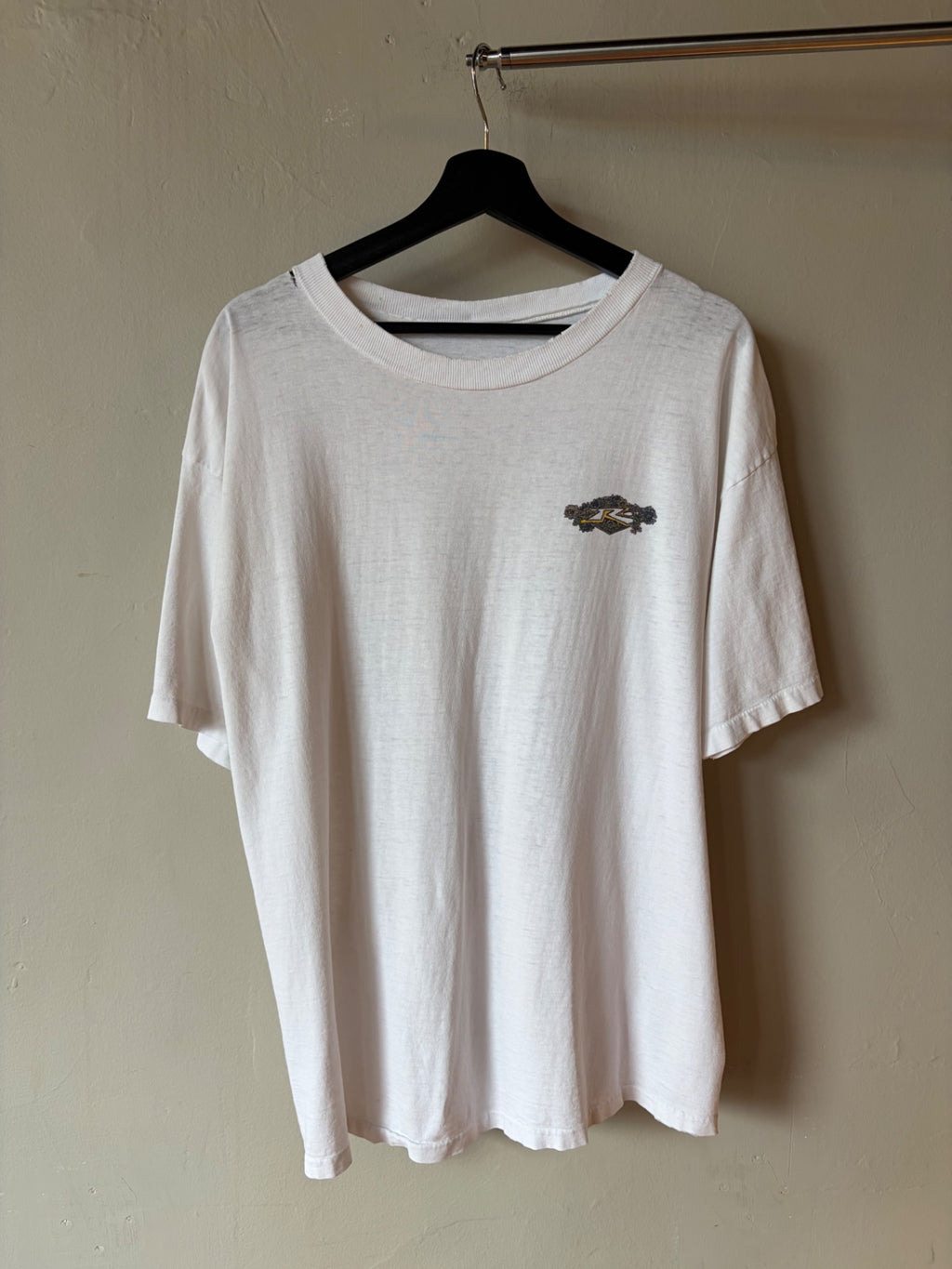 Rusty 1990s Hula Girl White Surf Tee Size XL