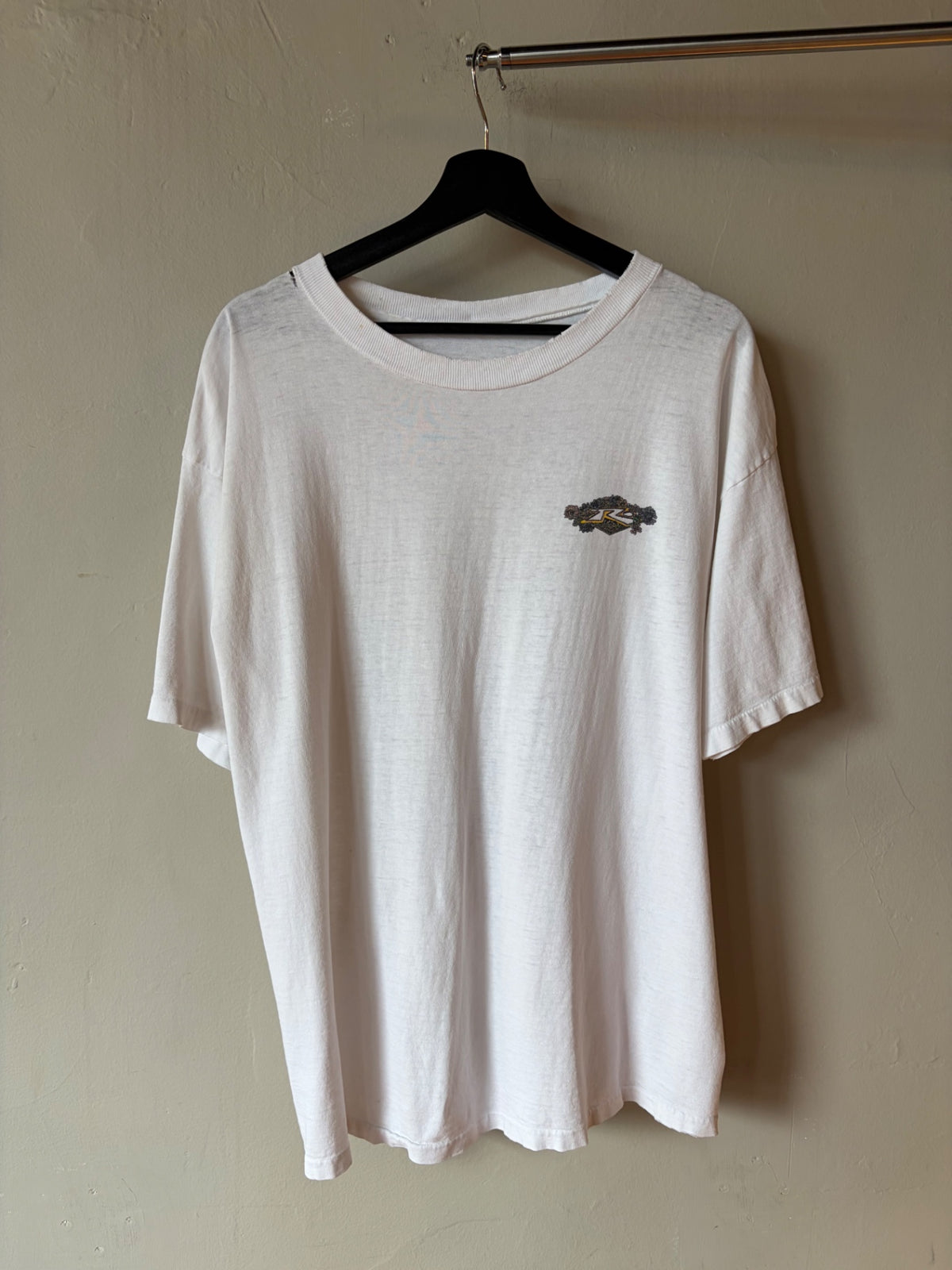 Rusty 1990s Hula Girl White Surf Tee Size XL
