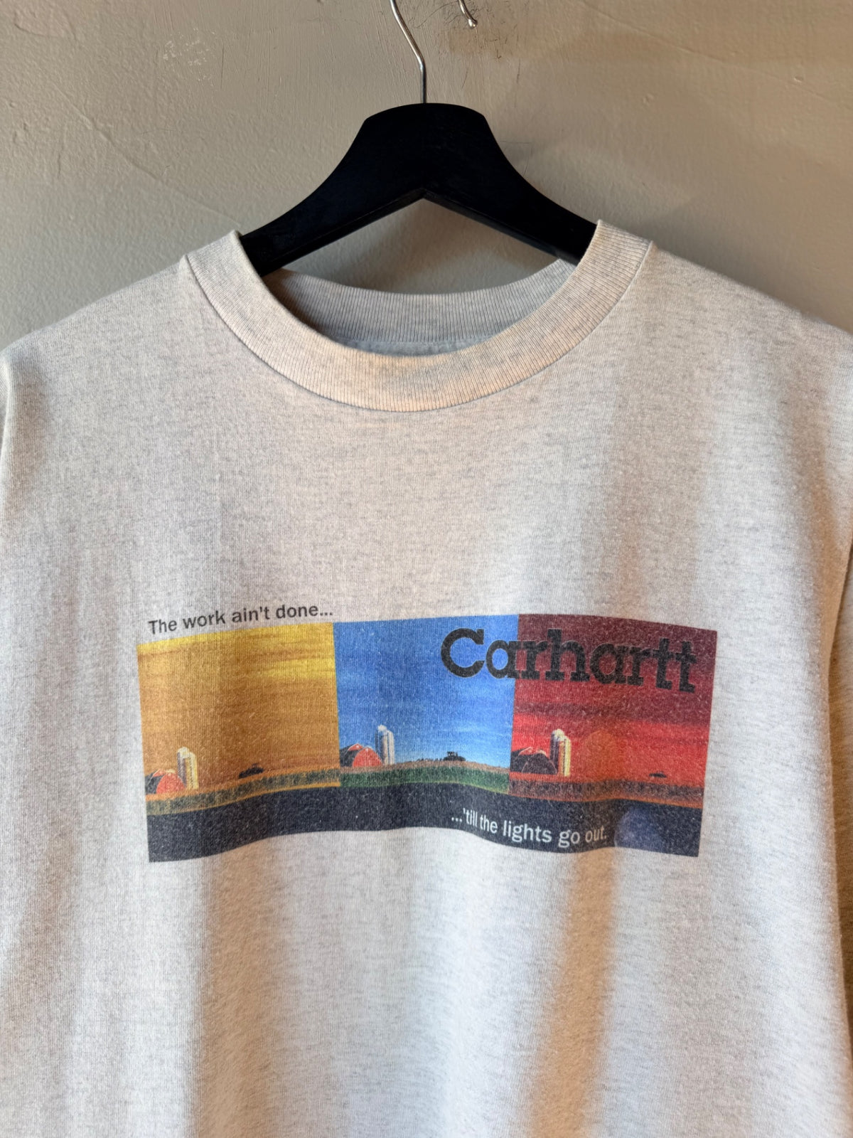 1990s "work ain't done" Carhartt Promo Tee Size XL