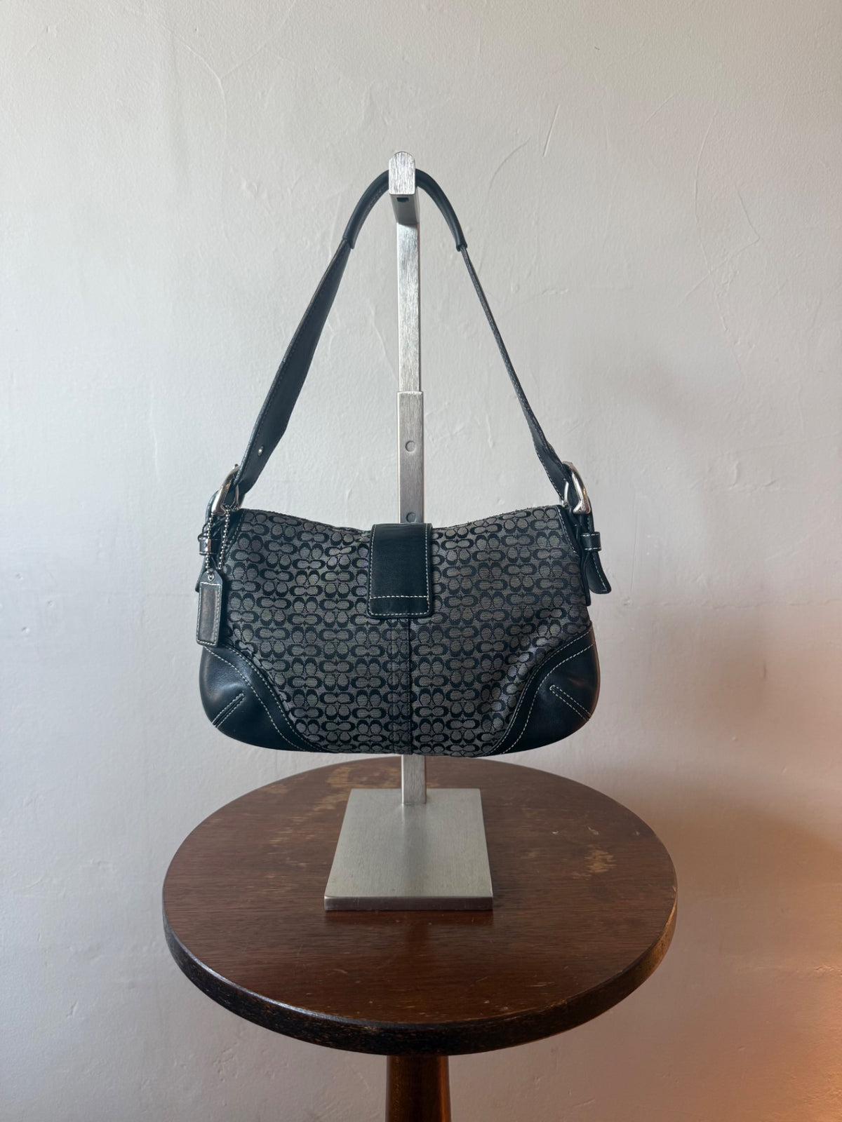 black coach soho monogram bag