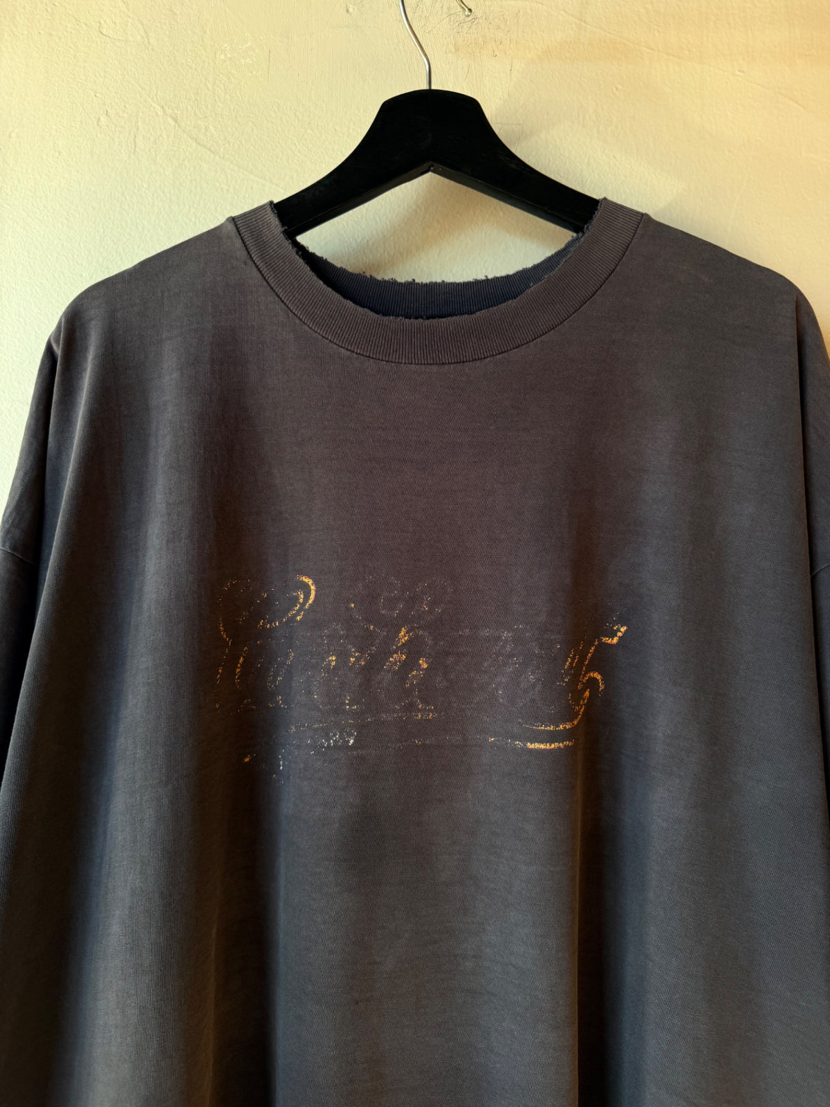 Black Faded Thrashed Carhartt Tee Size XXL