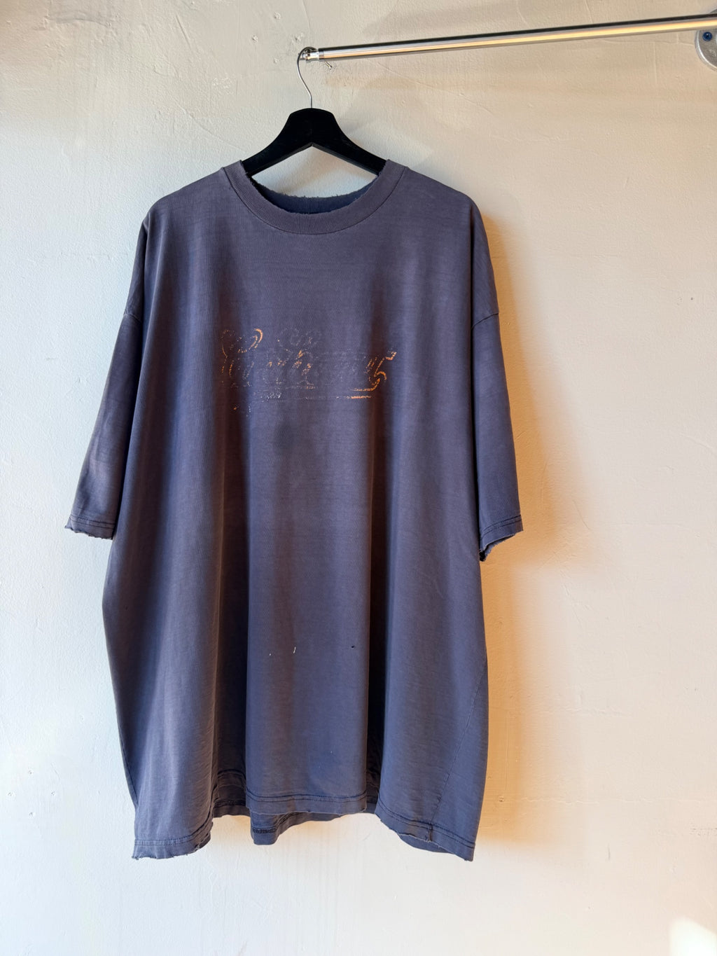 Black Faded Thrashed Carhartt Tee Size XXL