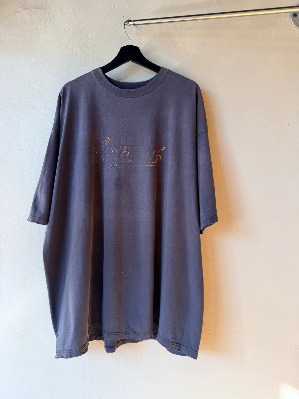 Black Faded Thrashed Carhartt Tee Size XXL