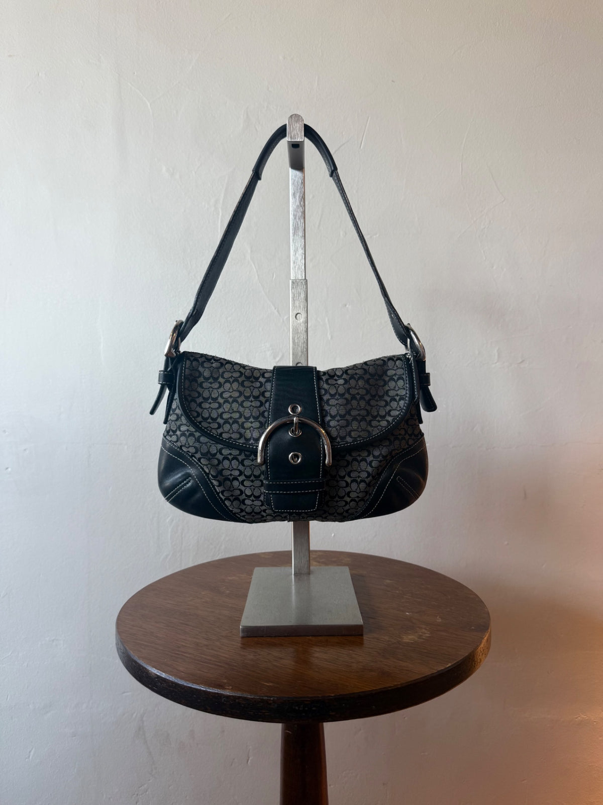 black coach soho monogram bag