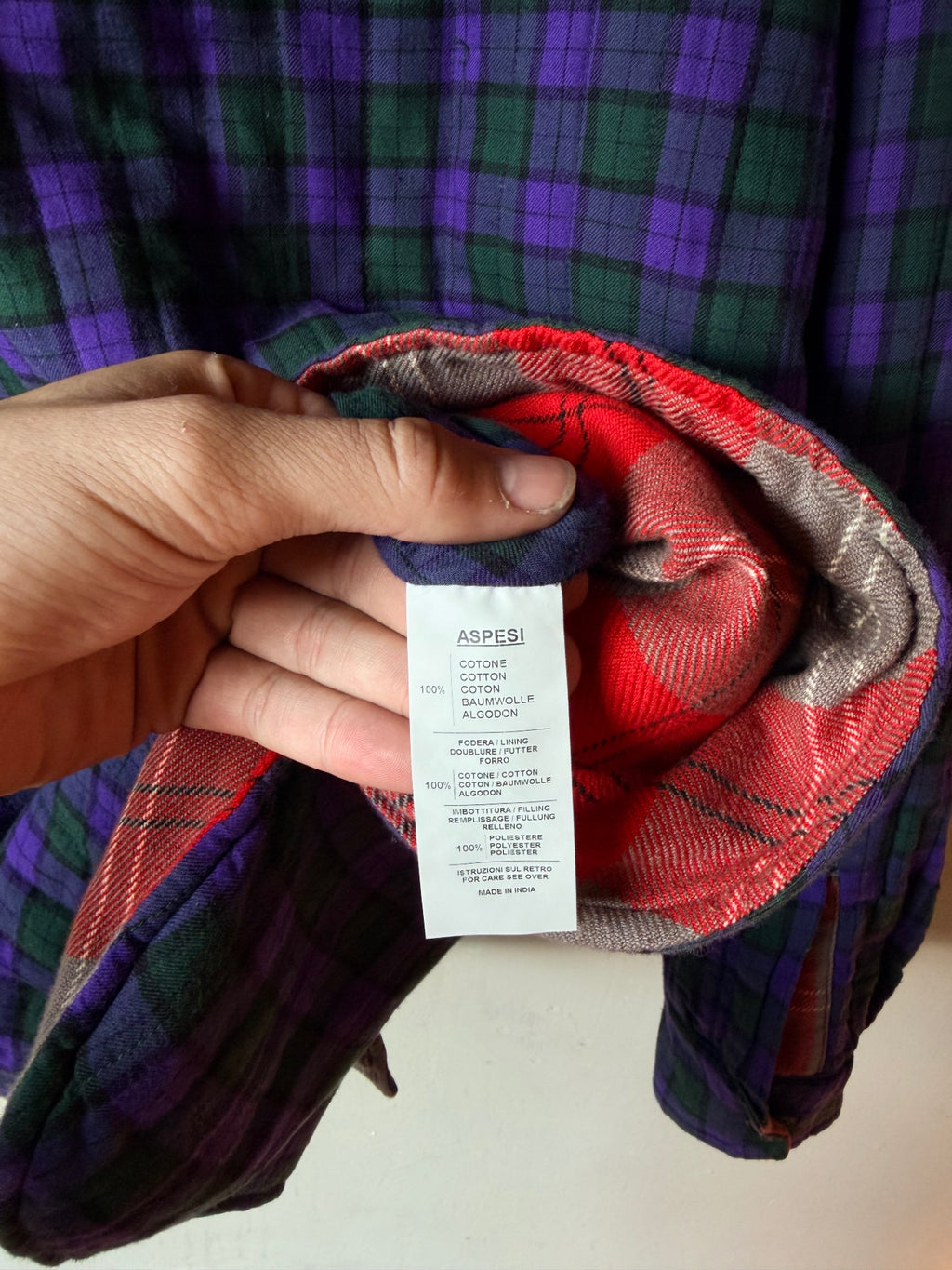ASPESI Reversible flannel