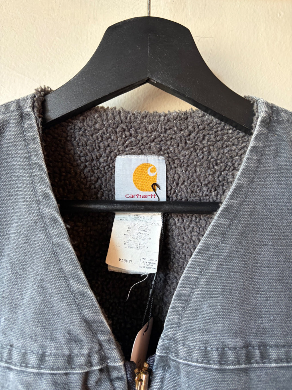 Carhartt Faded Black Vest Size Small