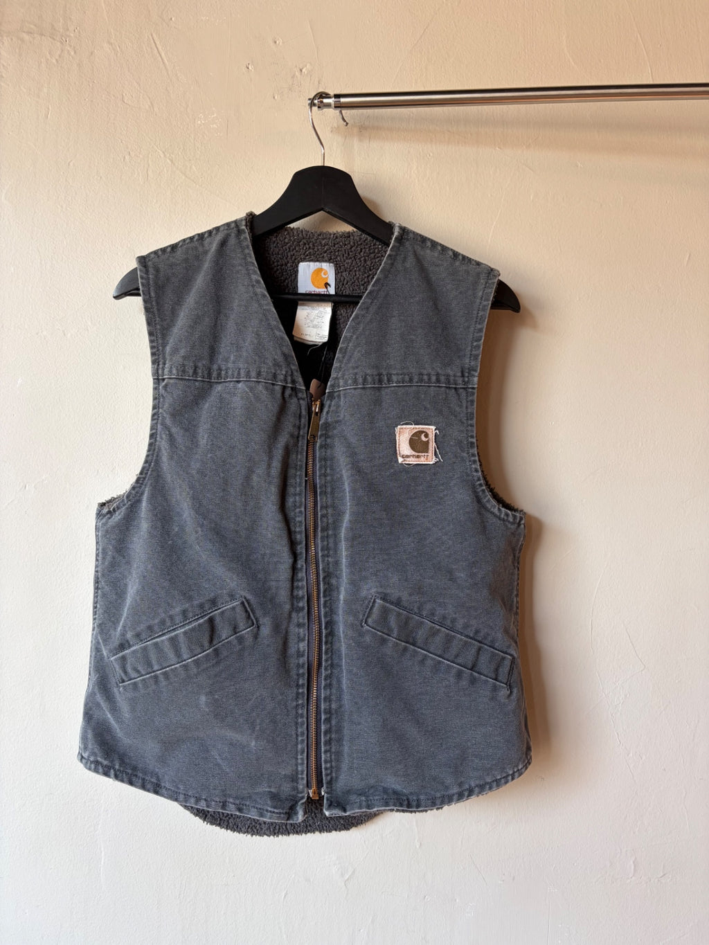 Carhartt Faded Black Vest Size Small
