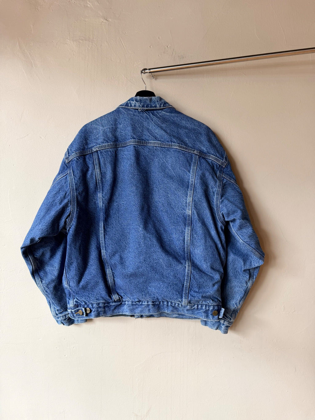 1990s Denim Blanket Lined Carhartt Trucker Jacket Size Large Regular