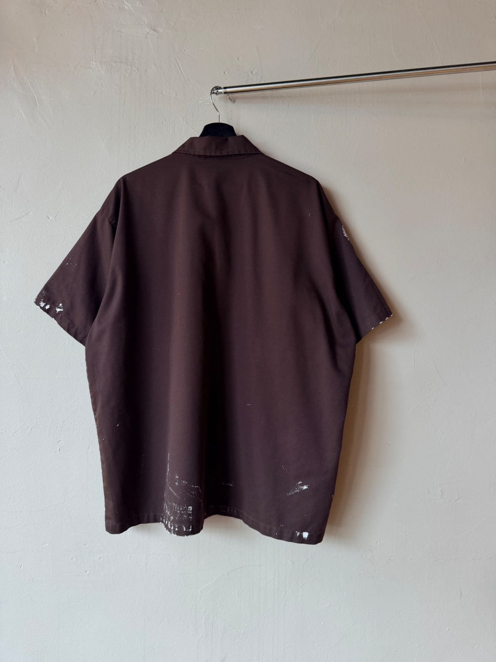 1990s Chrome Quarter Zip Work Shirt Size XL