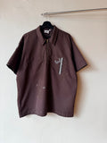 1990s Chrome Quarter Zip Work Shirt Size XL