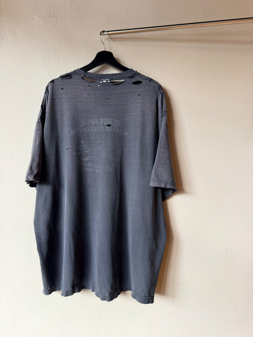 2000s Thrashed Biker Tee Size XL