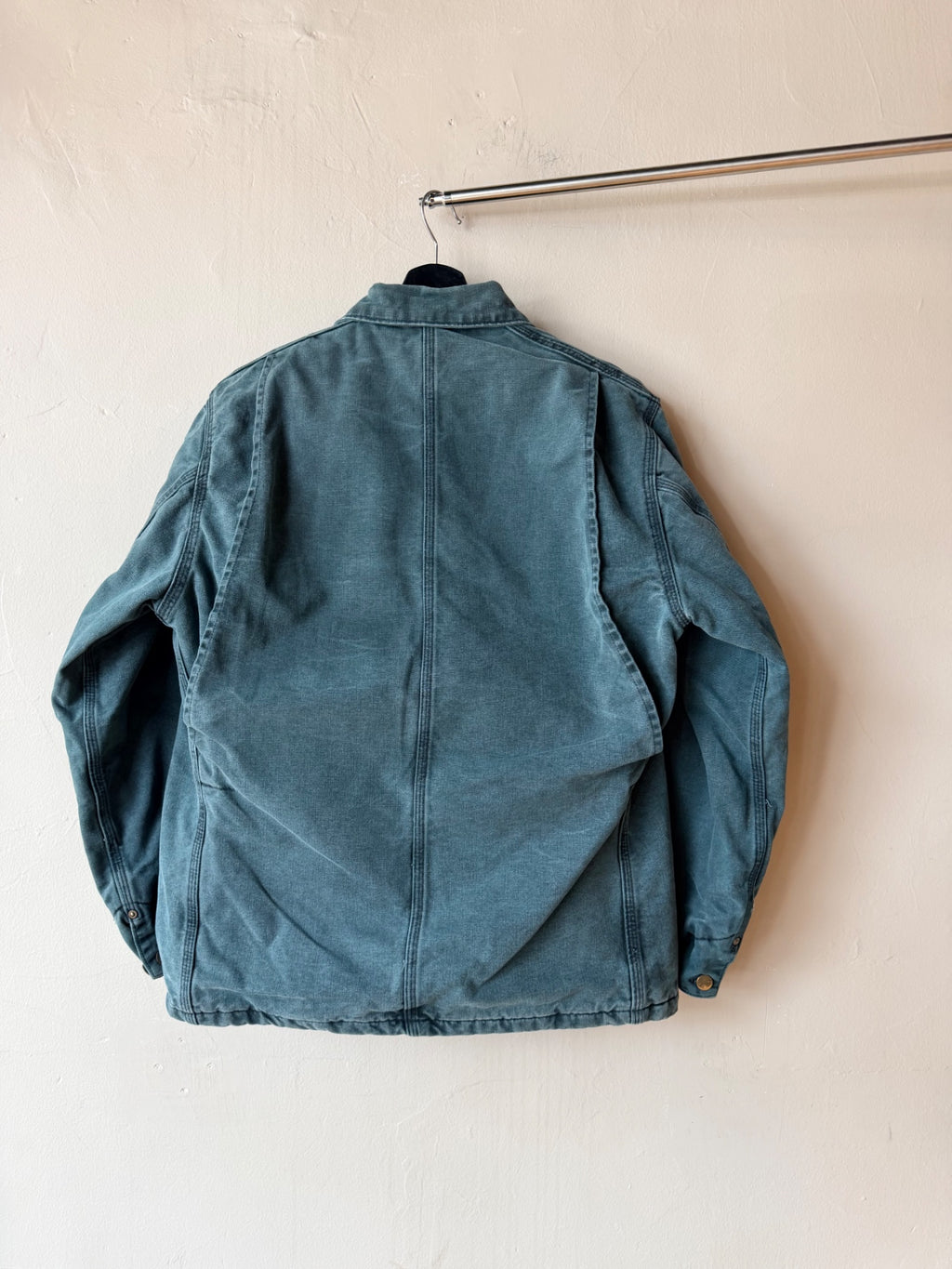 1990s Teal Carhartt Chore Jacket Size M