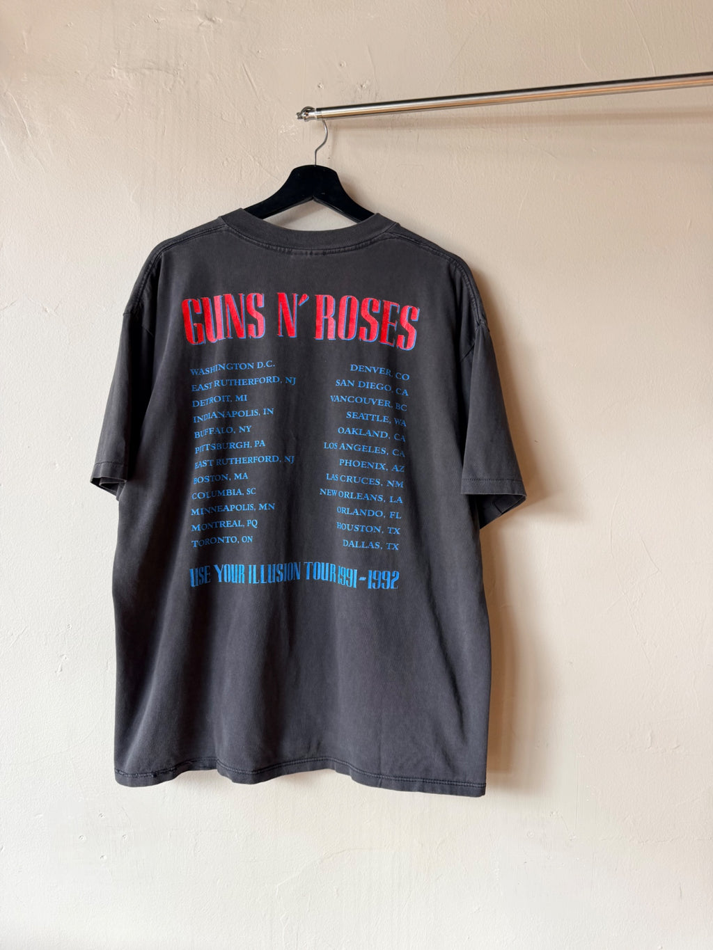 Guns N Roses "Use Your Illusion" Tour Tee 1992 Size XL