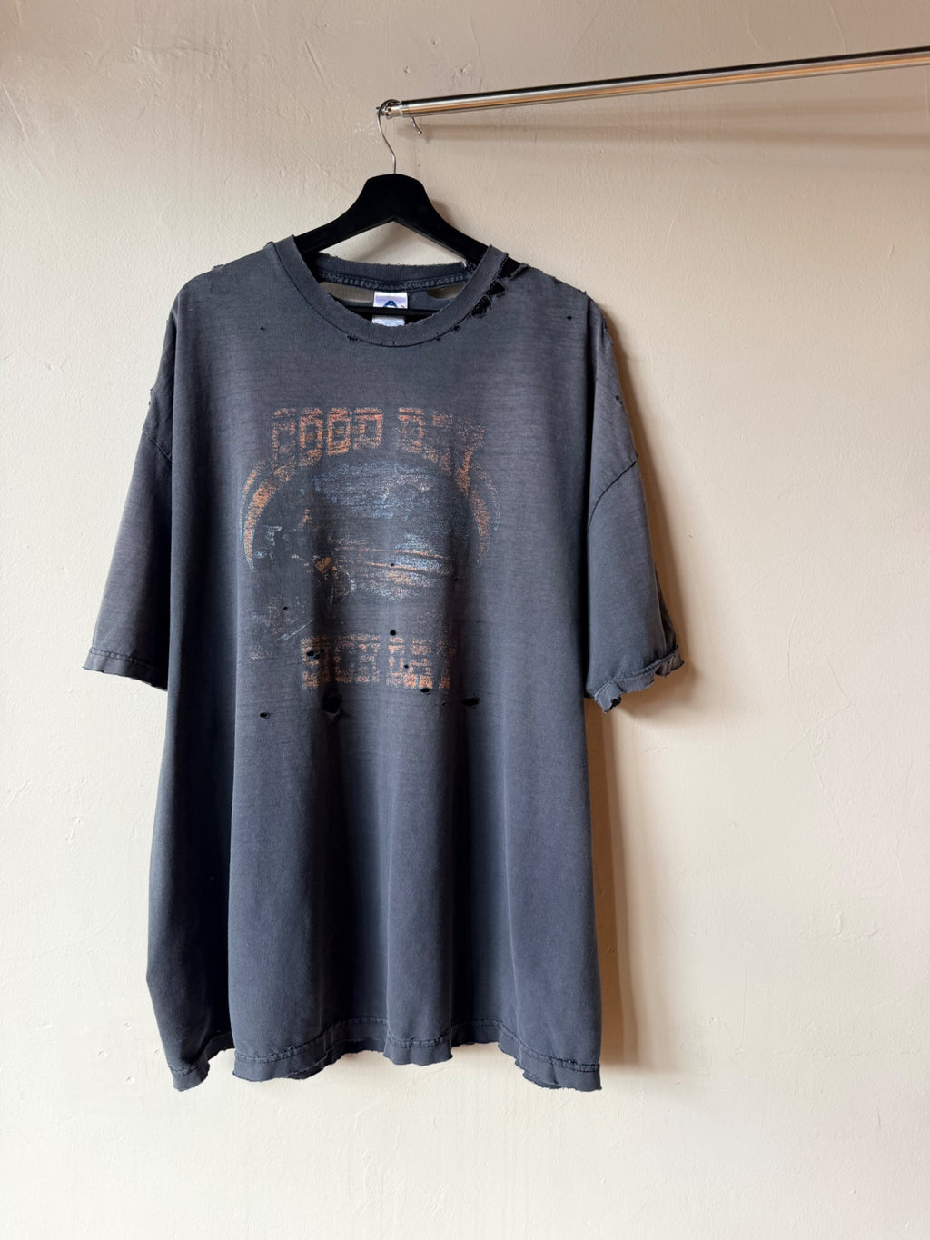 2000s Thrashed Biker Tee Size XL