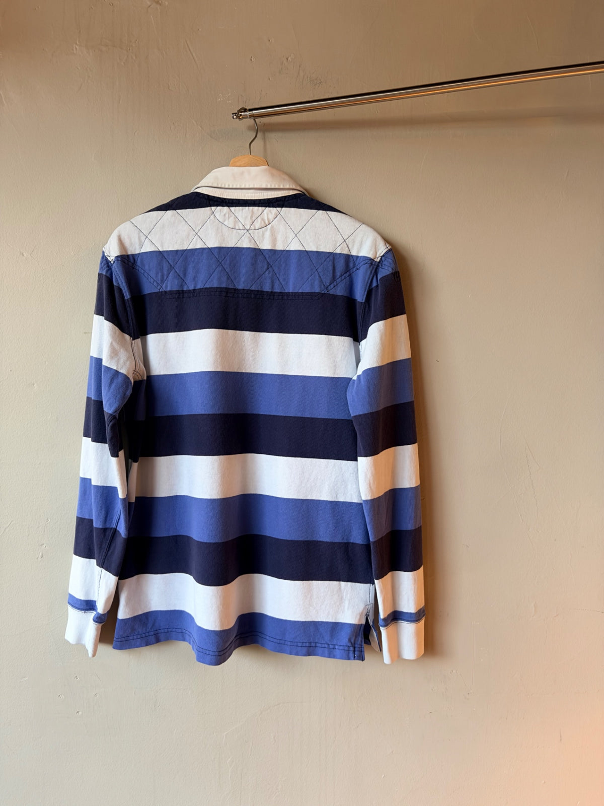 Blue Striped Polo Rugby size M