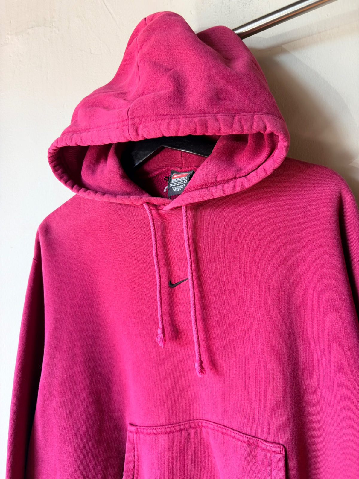 00s Nike Center Check Hoodie Size SM Wine Red