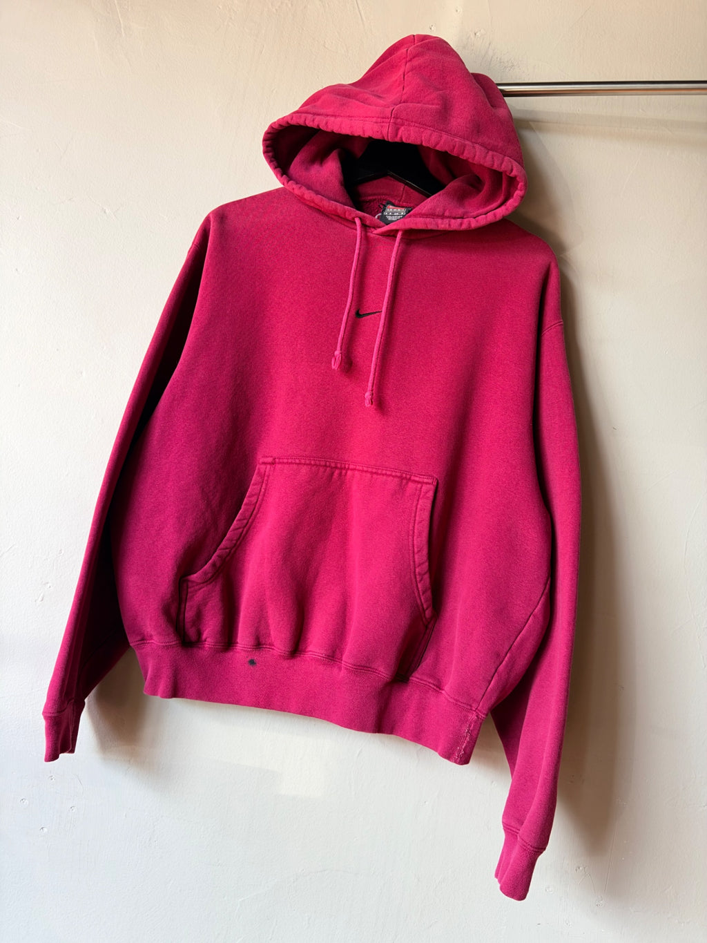 00s Nike Center Check Hoodie Size SM Wine Red