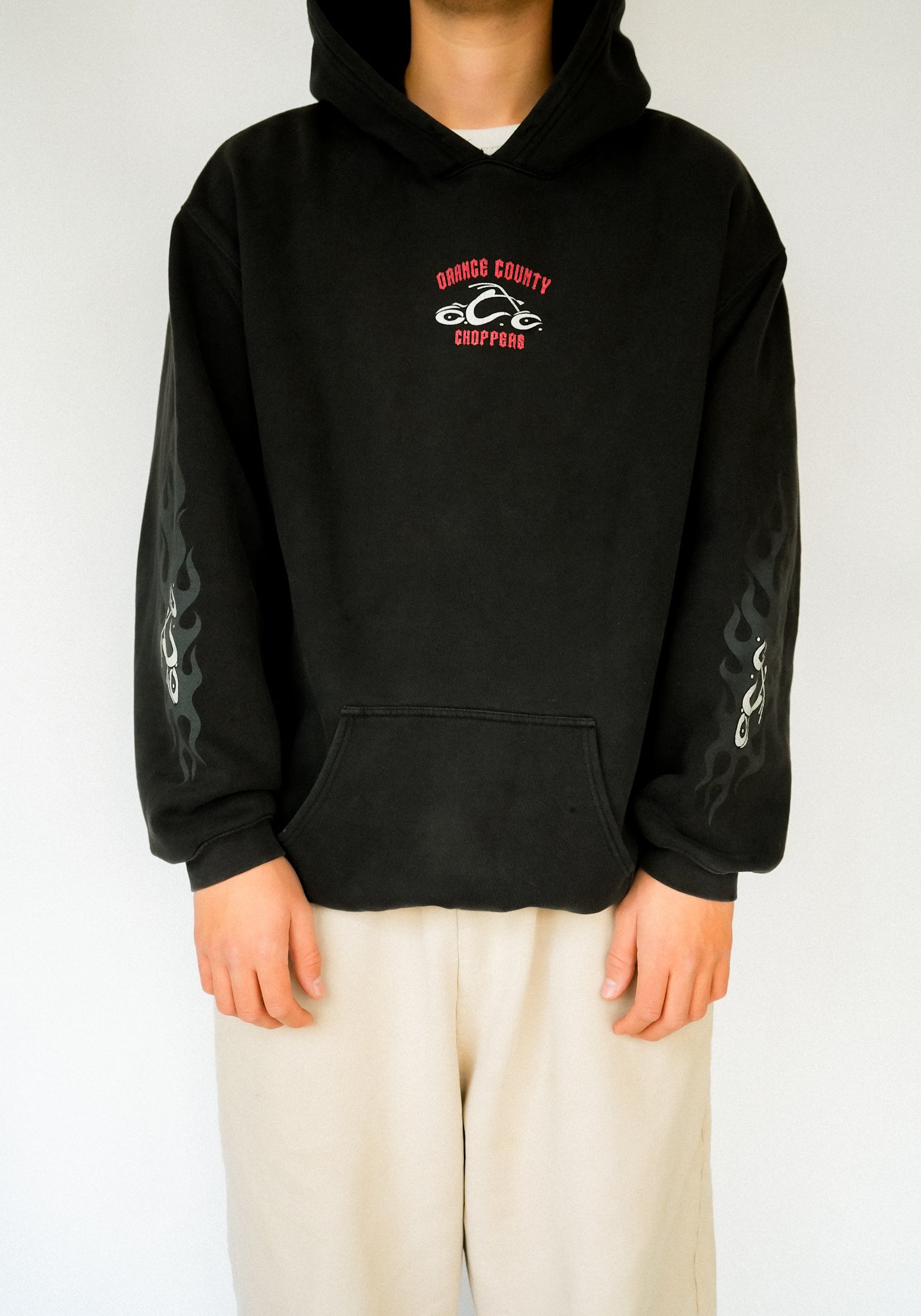 1990s Orange County Choppers Hoodie W Sleeve Hits