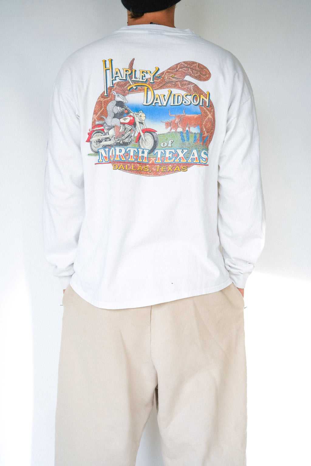 1990s Harley Davidson L/S Rare Purple Flame Sleeve Hits