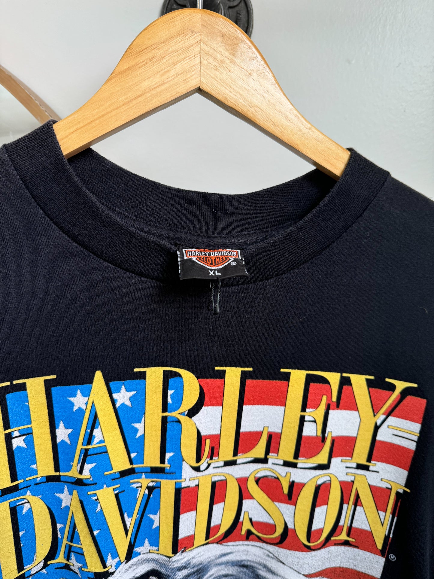 Vintage 90s Harley Davidson 3D Emblem T-Shirt Size XL