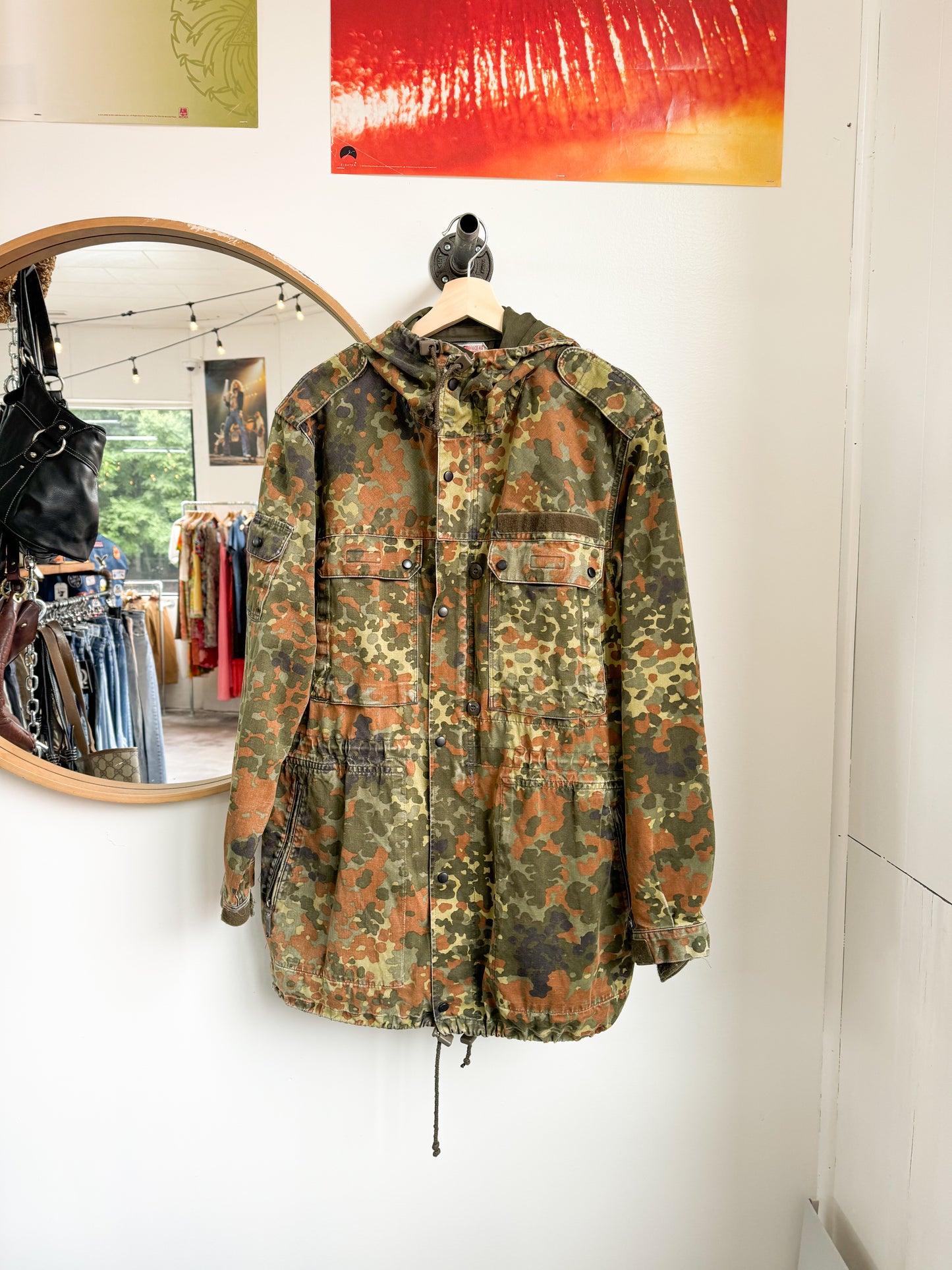 Vintage Military Camo Parka Jacket Size XL