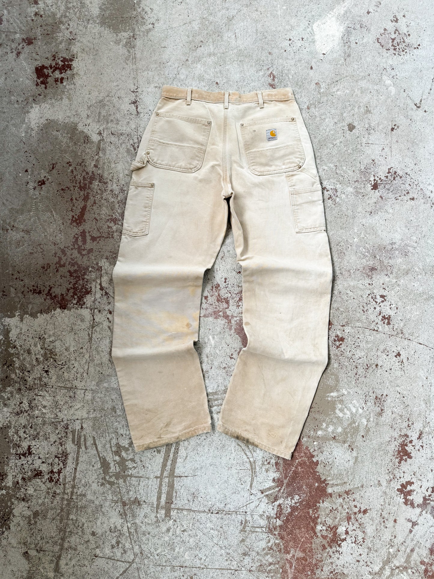 Vintage Carhartt Double Knee Pants Size 32x32 Tan