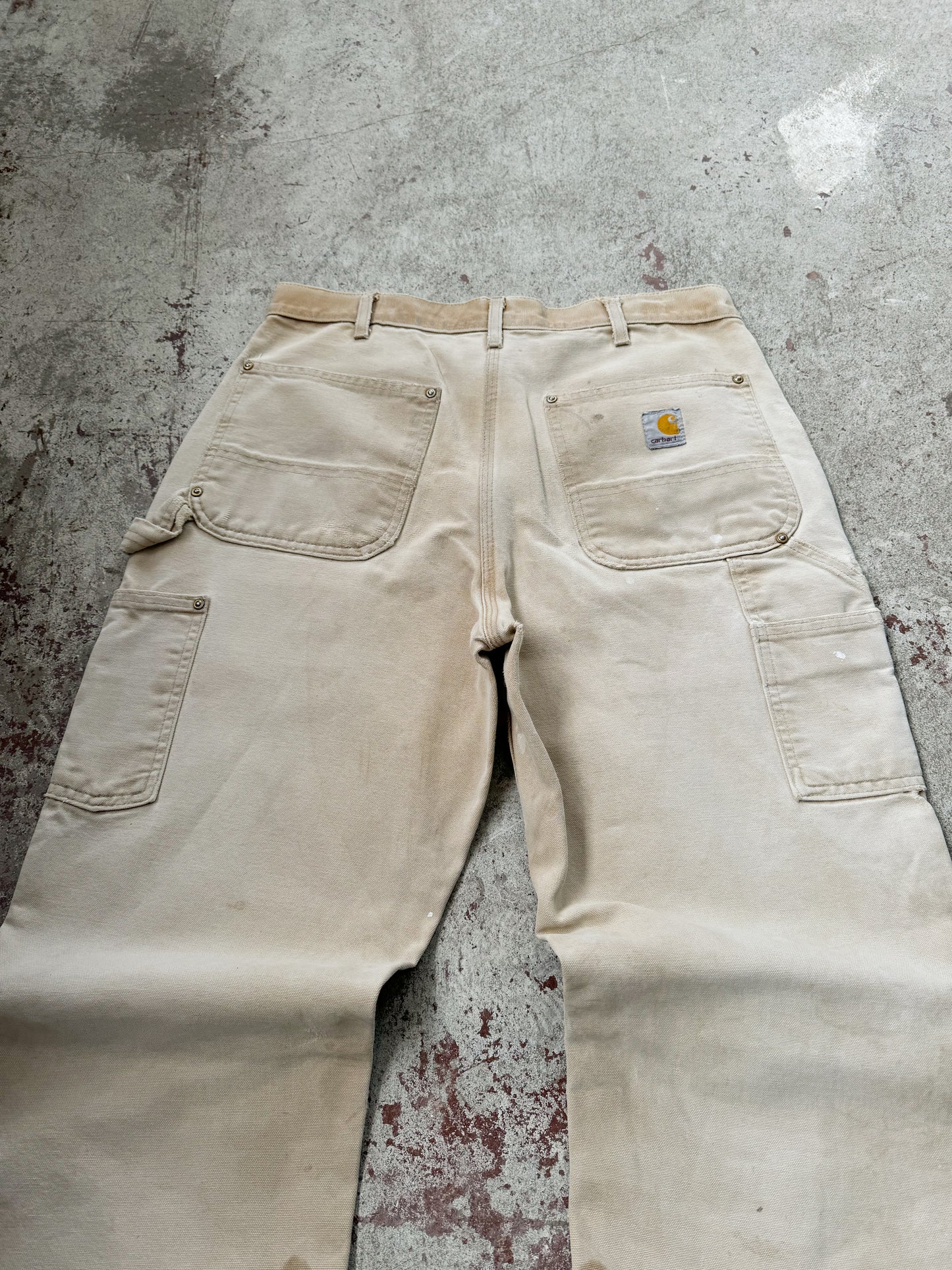 Vintage Carhartt Double Knee Pants Size 32x32 Tan