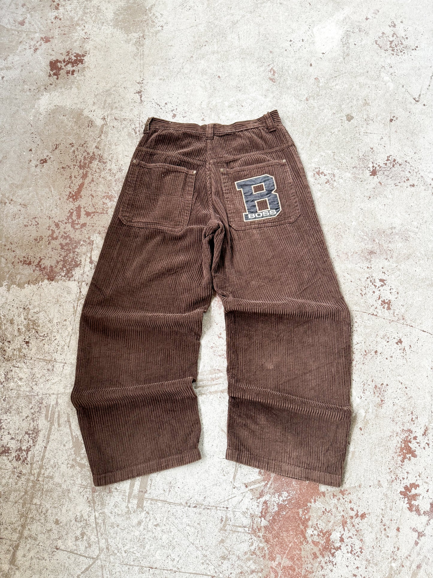 Rare Corduroy Boss Baggy Pants Size 36 Brown